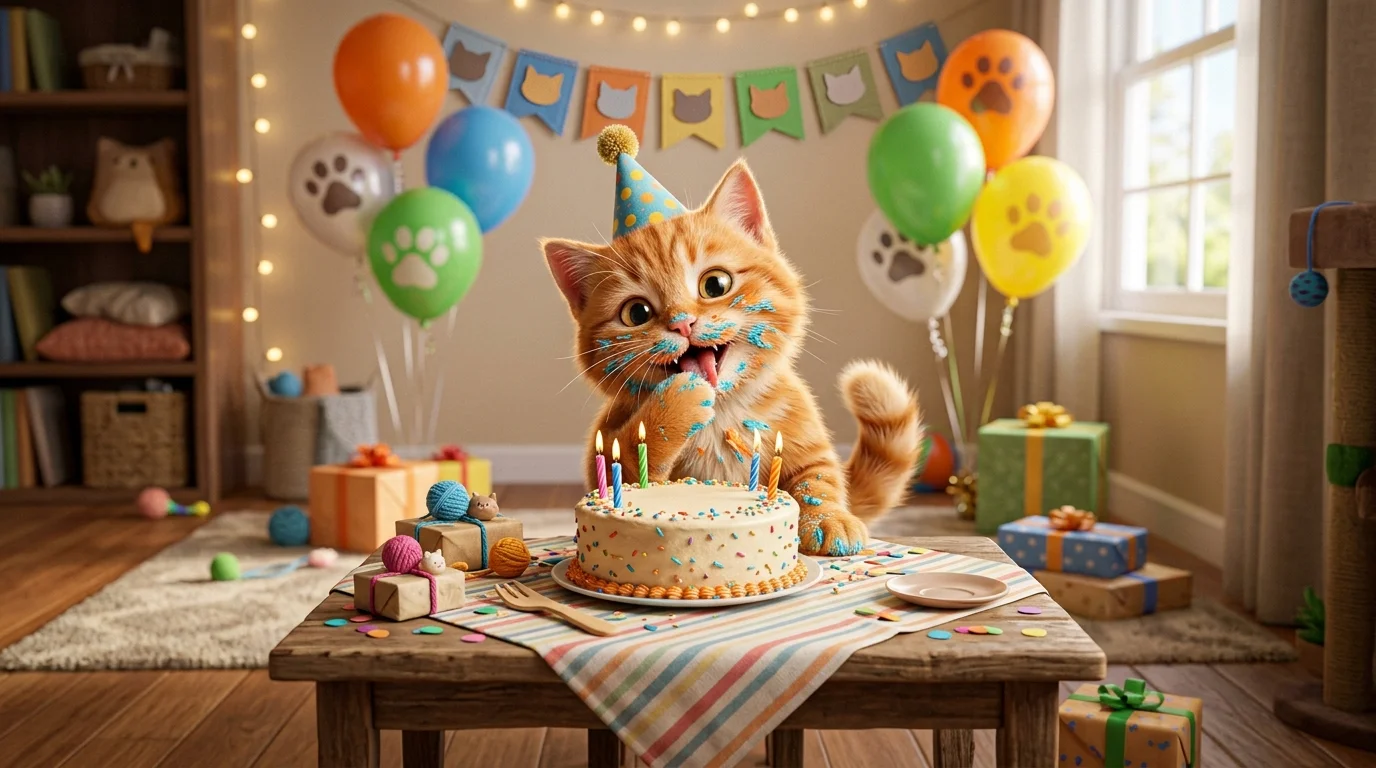Short Birthday Cat Puns